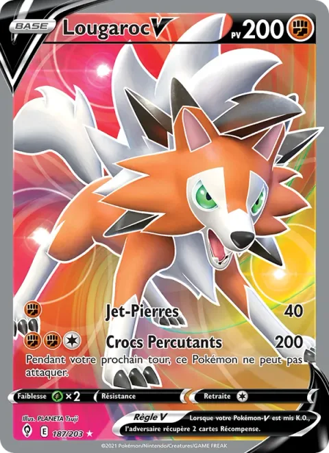 Lycanroc V [Rock Throw | Crashing Fangs]