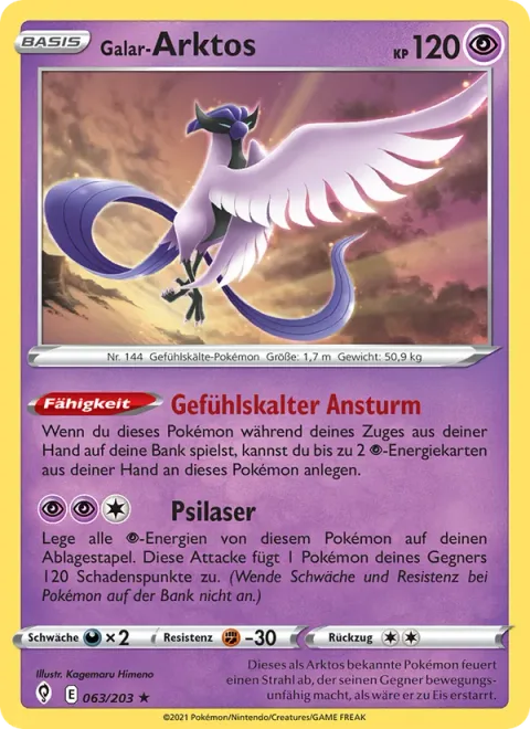 Galarian Articuno [Cruel Charge | Psylaser]