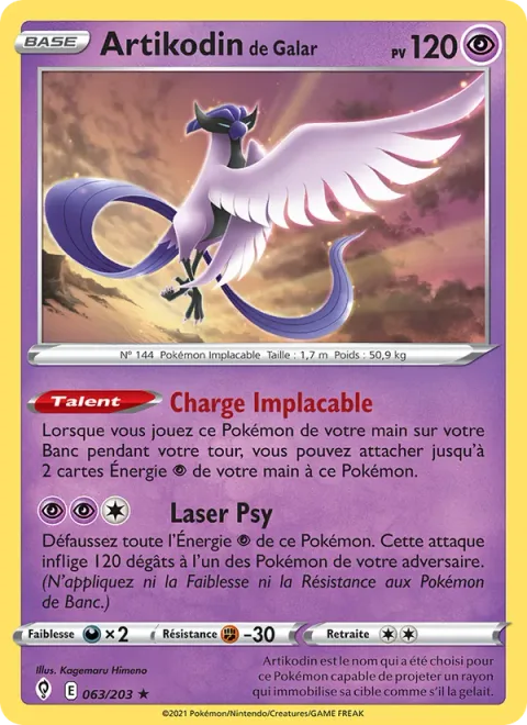 Galarian Articuno [Cruel Charge | Psylaser]
