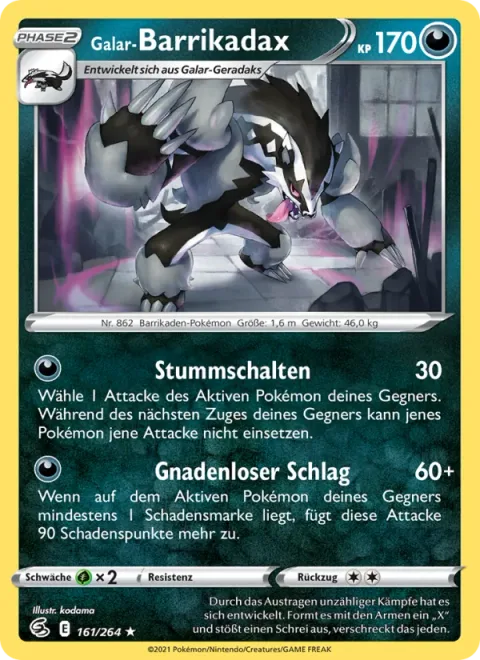 Galarian Obstagoon [Silence | Merciless Strike]