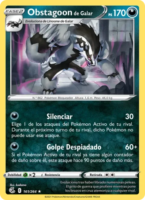 Galarian Obstagoon [Silence | Merciless Strike]