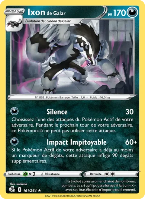 Galarian Obstagoon [Silence | Merciless Strike]