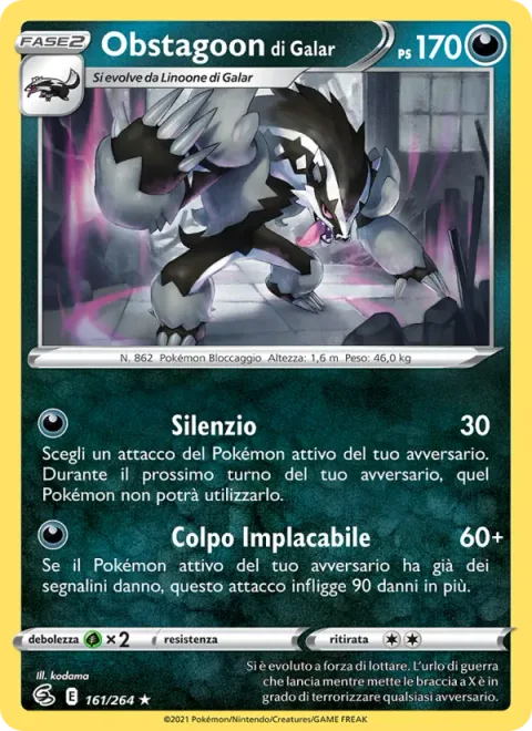 Galarian Obstagoon [Silence | Merciless Strike]