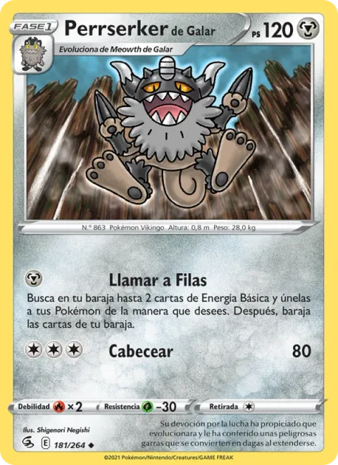 Galarian Perrserker [Call to Muster | Headbang]