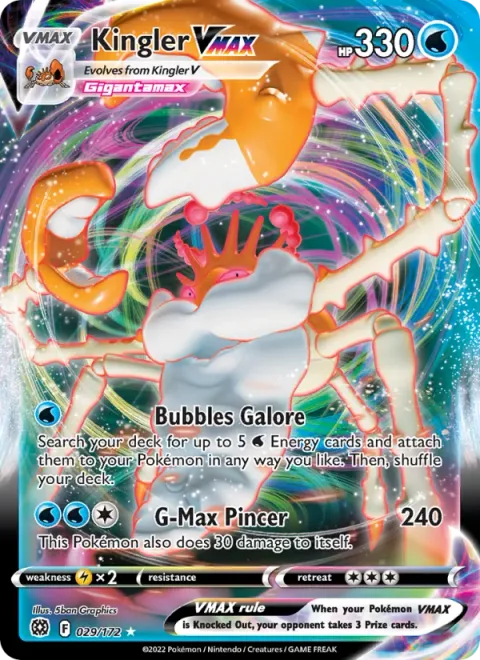 Kingler VMAX [Bubbles Galore | G-Max Pincer]