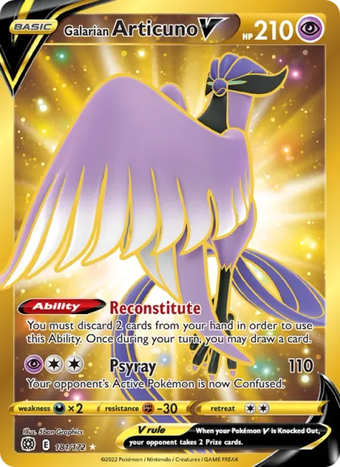 Galarian Articuno V [Reconstitute | Psyray]
