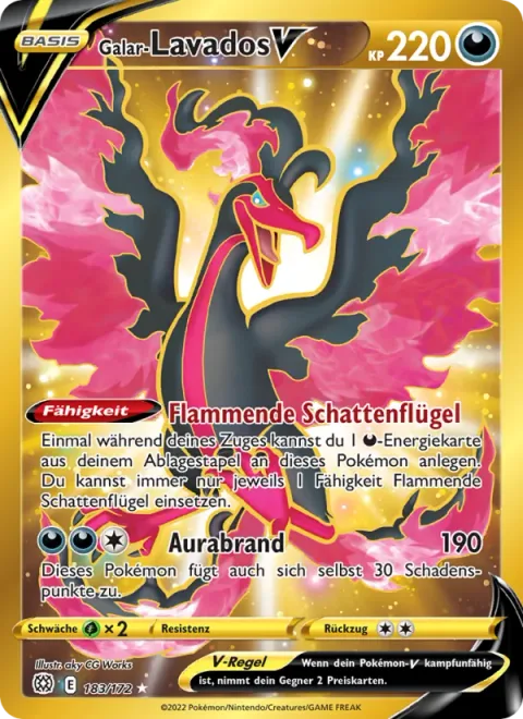 Galarian Moltres V [Direflame Wings | Aura Burn]
