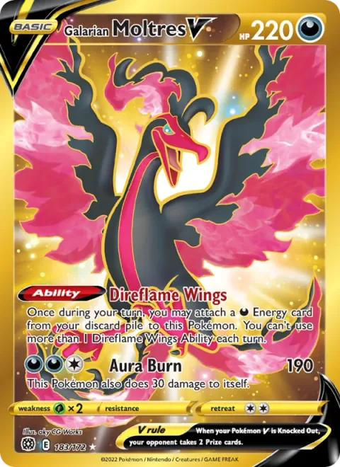 Galarian Moltres V [Direflame Wings | Aura Burn]