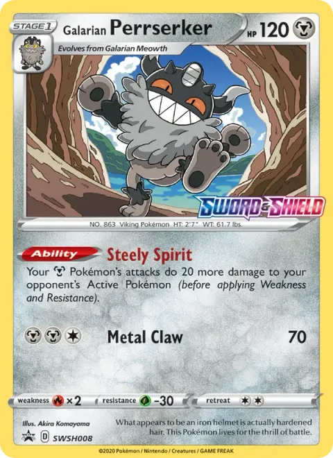 Galarian Perrserker [Steely Spirit | Metal Claw]