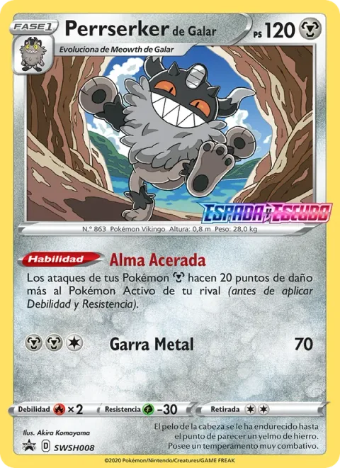 Galarian Perrserker [Steely Spirit | Metal Claw]