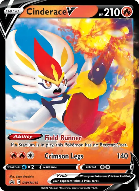 Cinderace V [Field Runner | Crimson Legs]