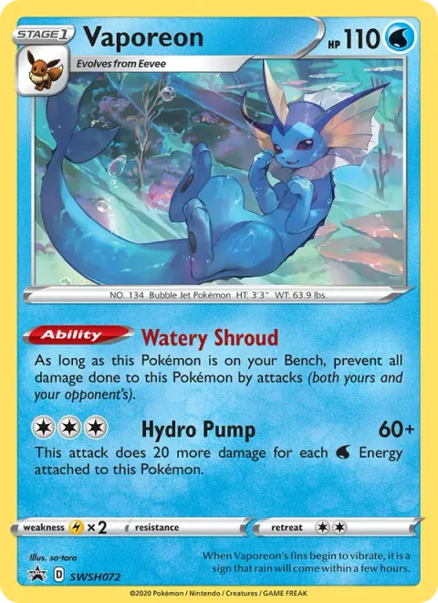 Vaporeon [Watery Shroud | Hydro Pump]