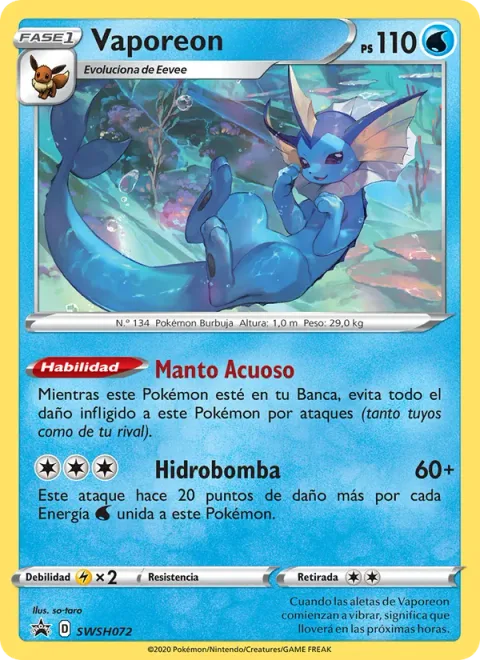 Vaporeon [Watery Shroud | Hydro Pump]