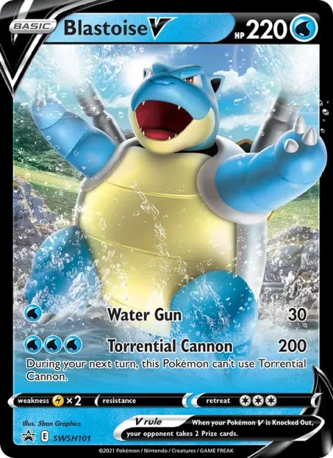 Blastoise V [Water Gun | Torrential Cannon]