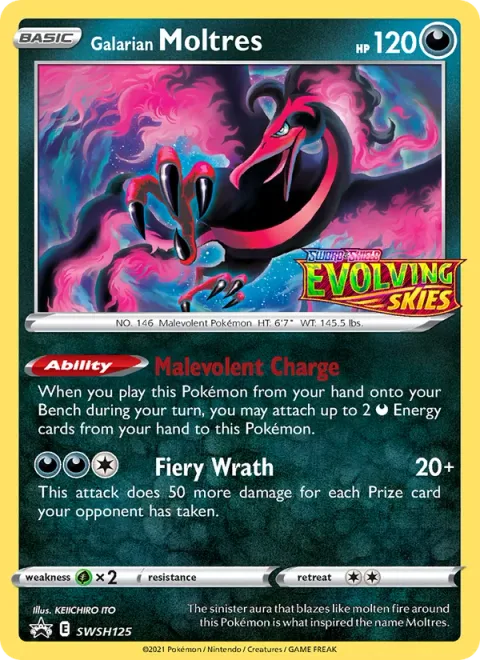 Galarian Moltres [Malevolent Charge | Fiery Wrath]