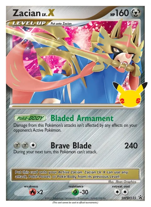 Zacian LV.X [Bladed Armament | Brave Blade]