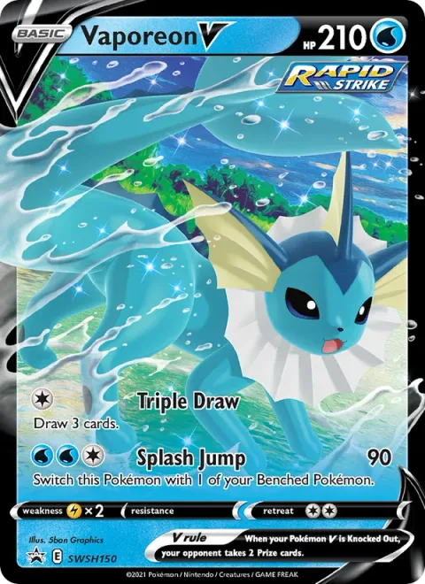 Vaporeon V [Triple Draw | Splash Jump]