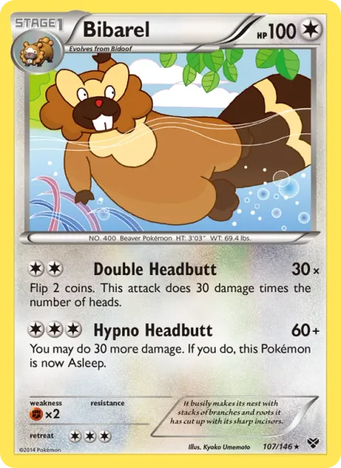 Bibarel [Double Headbutt | Hypno Headbutt]