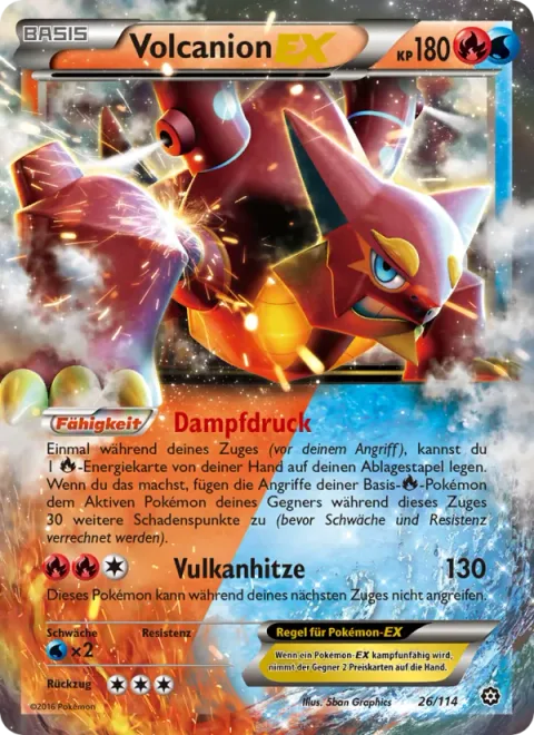 Volcanion EX [Steam Up | Volcanic Heat]