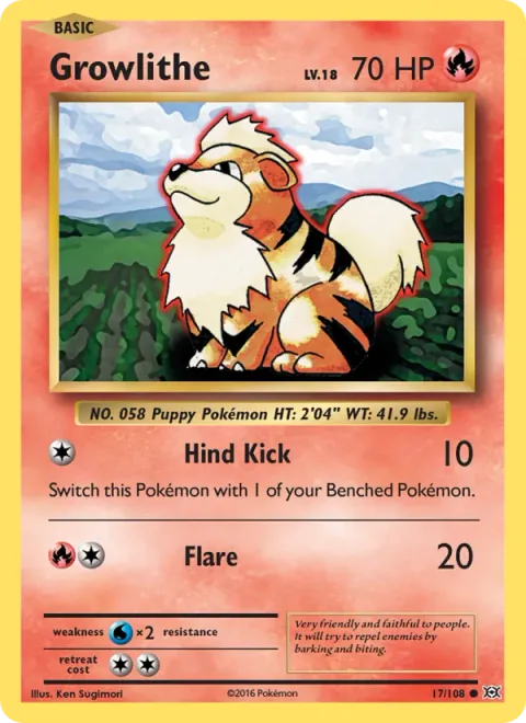 Growlithe [Hind Kick | Flare]