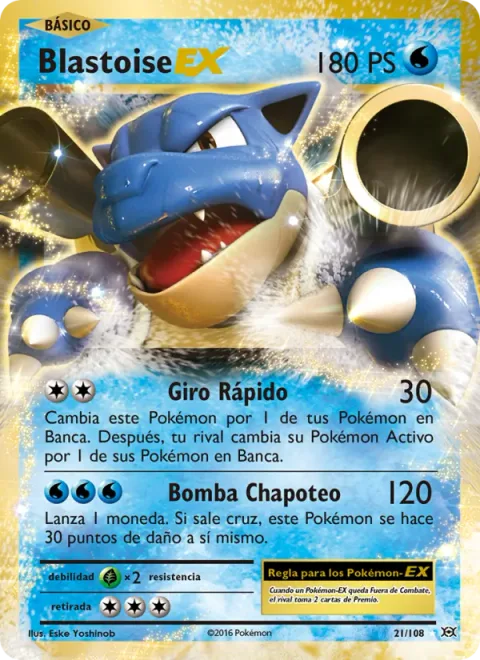 Blastoise EX [Rapid Spin | Splash Bomb]