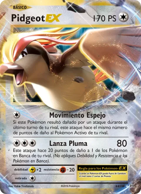 Pidgeot EX [Mirror Move | Feather Lance]