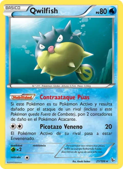 Qwilfish [Counterattack Quills | Poison Sting]