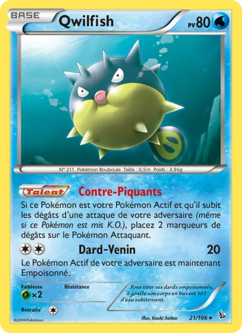 Qwilfish [Counterattack Quills | Poison Sting]