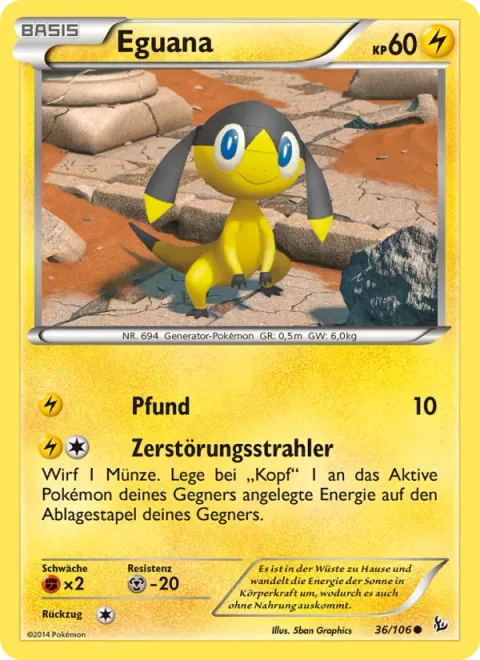 Helioptile [Pound | Destructive Beam]