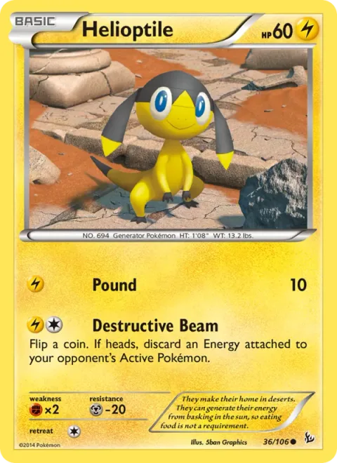 Helioptile [Pound | Destructive Beam]