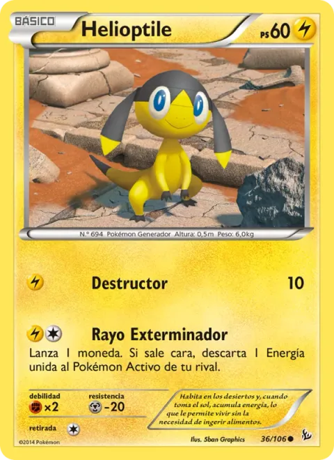 Helioptile [Pound | Destructive Beam]
