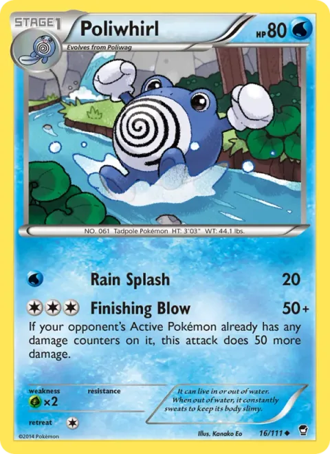 Poliwhirl [Rain Splash | Finishing Blow]