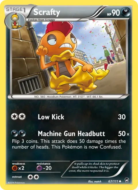 Scrafty [Low Kick | Machine Gun Headbutt]