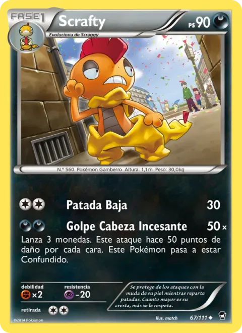 Scrafty [Low Kick | Machine Gun Headbutt]