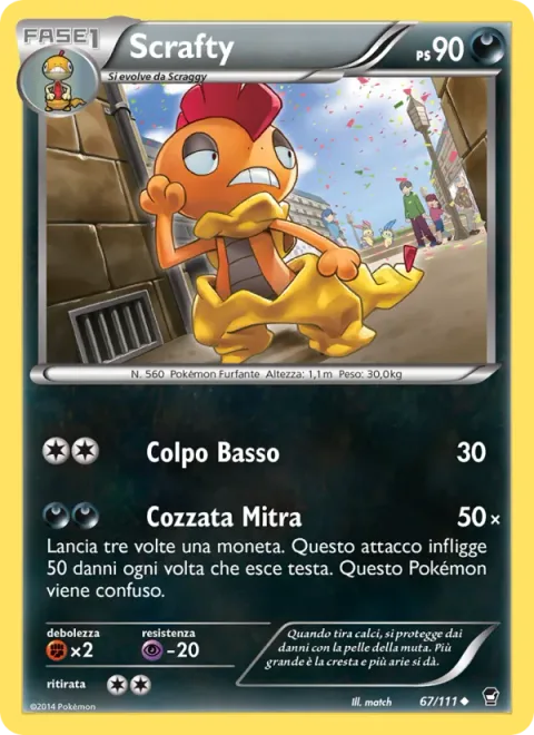 Scrafty [Low Kick | Machine Gun Headbutt]