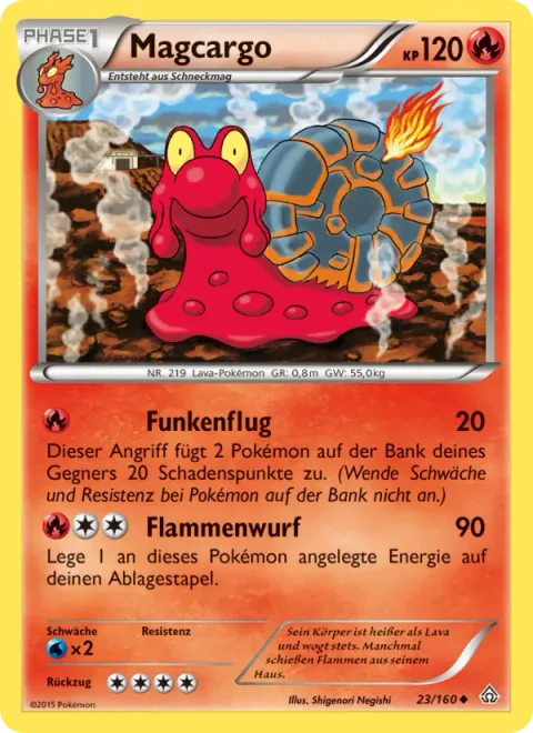 Magcargo [Flame Burst | Flamethrower]