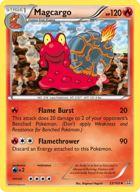 Magcargo [Flame Burst | Flamethrower]