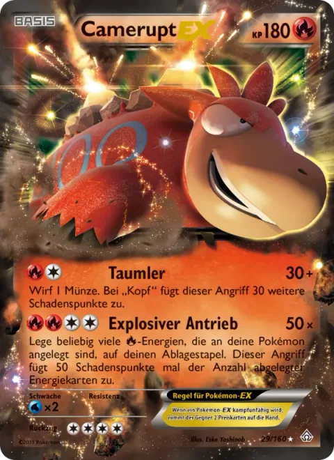 Camerupt EX [Tumbling Attack | Explosive Jet]