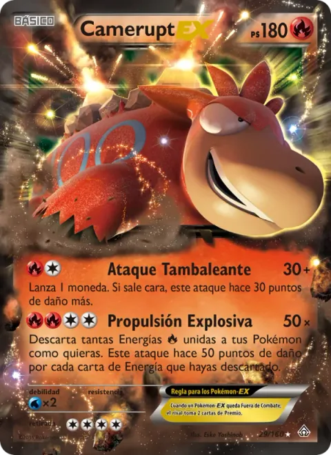 Camerupt EX [Tumbling Attack | Explosive Jet]