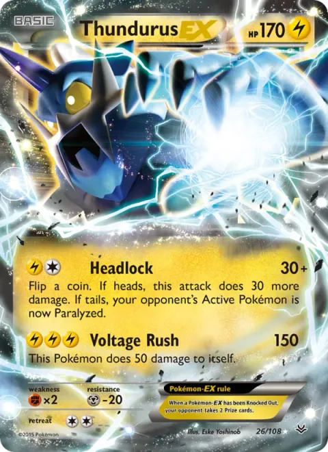 Thundurus EX [Headlock | Voltage Rush]