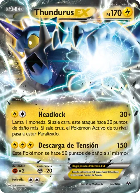 Thundurus EX [Headlock | Voltage Rush]