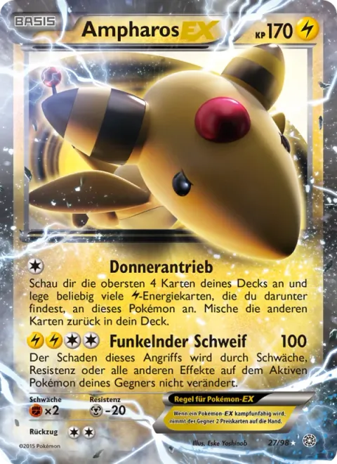 Ampharos EX [Thunder Rod | Sparkling Tail]