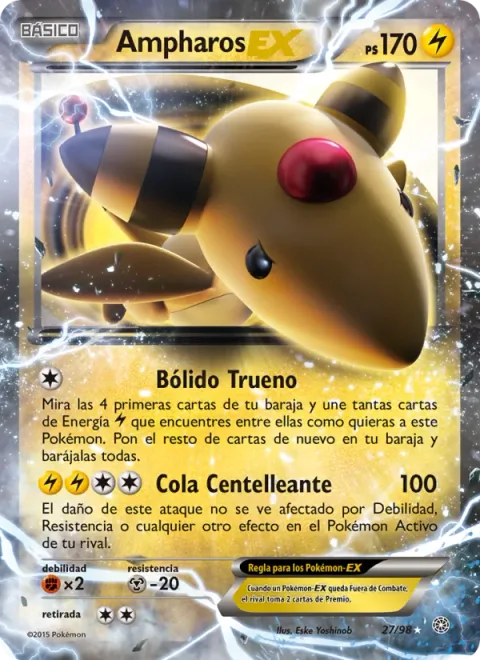 Ampharos EX [Thunder Rod | Sparkling Tail]