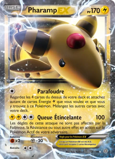 Ampharos EX [Thunder Rod | Sparkling Tail]