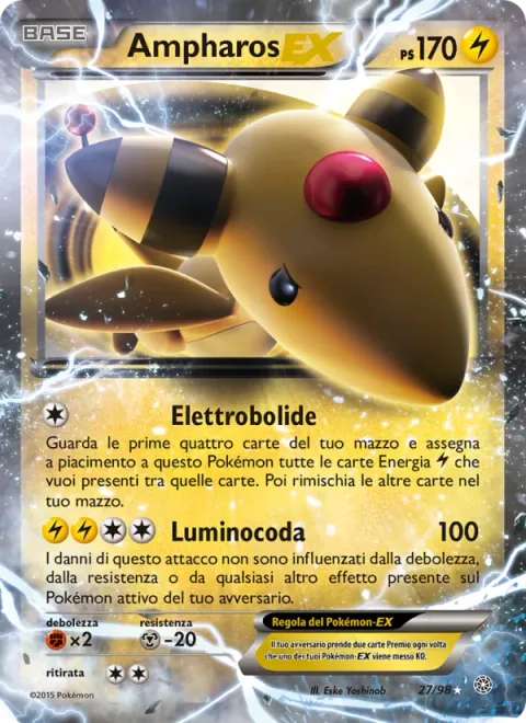 Ampharos EX [Thunder Rod | Sparkling Tail]
