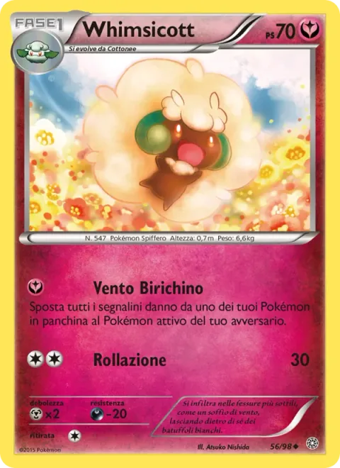 Whimsicott [Windy Mischief | Rolling Tackle]