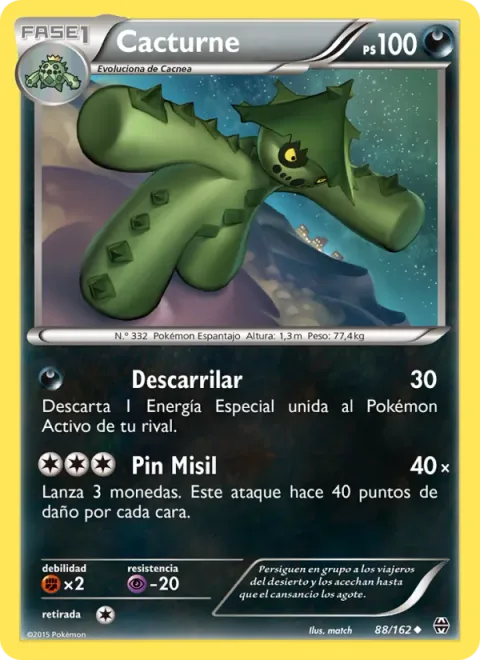 Cacturne [Derail | Pin Missile]