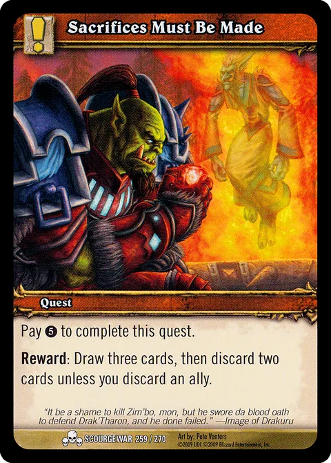 Sacrifices Must Be Made