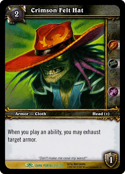 Crimson Felt Hat
