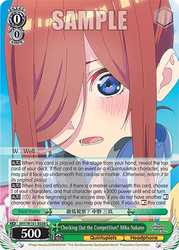 Checking Out the Competition? Miku Nakano